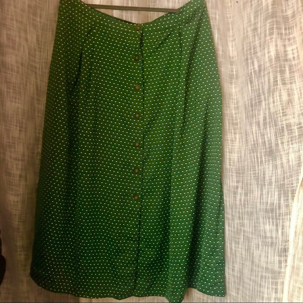 *SALE* Green Polka Dot Midi Skirt